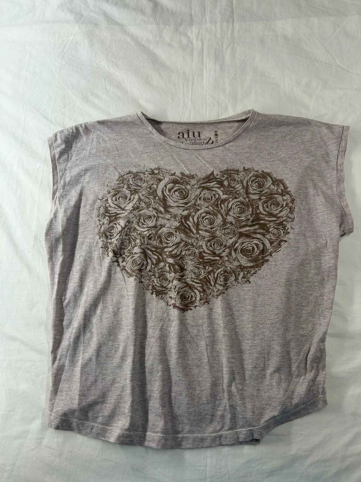Blouse à manches courtes beige aiu vintakar